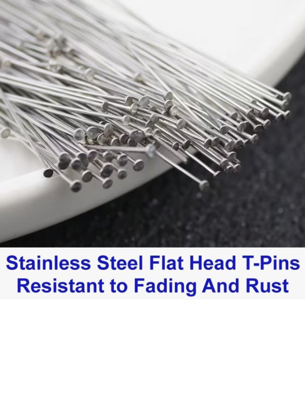 Stainless Steel Flat Head T-Pins Resistant to Fading And Rust 100 pcs 2.75"